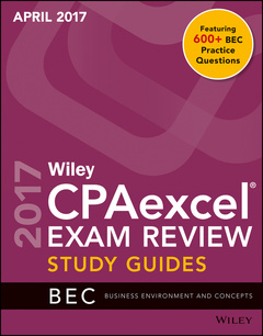 Couverture de l’ouvrage Wiley CPAexcel Exam Review April 2017 Study Guide 