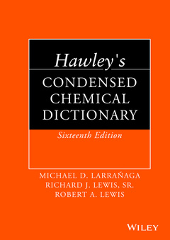 Couverture de l’ouvrage Hawley's Condensed Chemical Dictionary