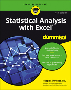 Couverture de l’ouvrage Statistical Analysis with Excel For Dummies 