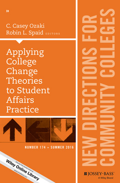 Couverture de l’ouvrage Applying College Change Theories to Student Affairs Practice 