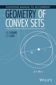 Couverture de l’ouvrage Solutions Manual to Accompany Geometry of Convex Sets