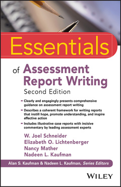 Couverture de l’ouvrage Essentials of Assessment Report Writing
