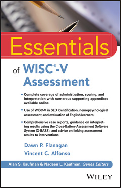 Couverture de l’ouvrage Essentials of WISC-V Assessment