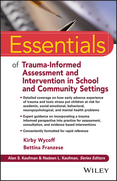 Couverture de l’ouvrage Essentials of Trauma-Informed Assessment and Intervention in School and Community Settings