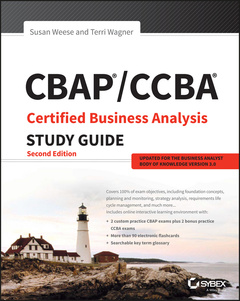 Couverture de l’ouvrage CBAP / CCBA Certified Business Analysis Study Guide