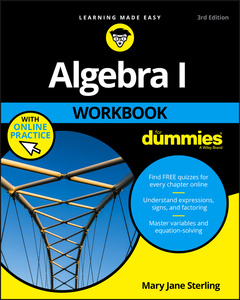 Couverture de l’ouvrage Algebra I Workbook For Dummies