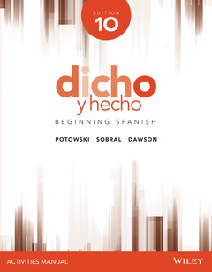 Couverture de l’ouvrage Dicho y hecho, Edition 10 Activities Manual 
