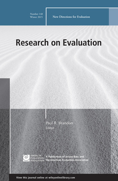 Couverture de l’ouvrage Research on Evaluation 