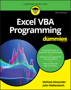 Couverture de l’ouvrage Excel VBA Programming For Dummies 
