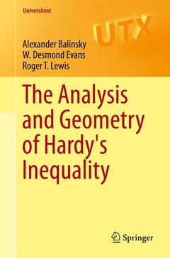 Couverture de l’ouvrage The Analysis and Geometry of Hardy's Inequality