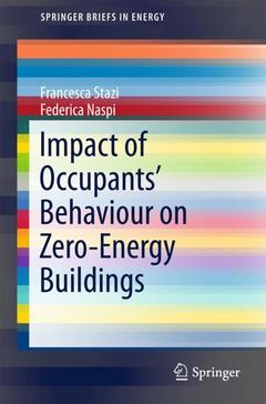 Couverture de l’ouvrage Impact of Occupants' Behaviour on Zero-Energy Buildings