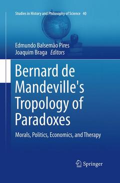 Couverture de l’ouvrage Bernard de Mandeville's Tropology of Paradoxes