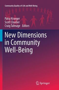 Couverture de l’ouvrage New Dimensions in Community Well-Being