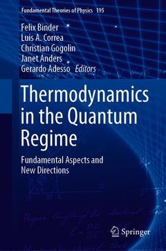 Couverture de l’ouvrage Thermodynamics in the Quantum Regime