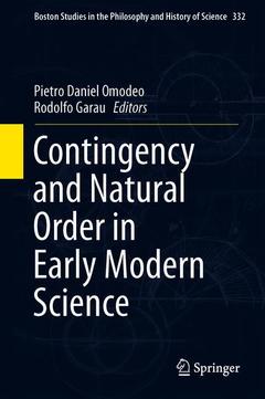 Couverture de l’ouvrage Contingency and Natural Order in Early Modern Science
