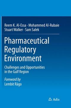 Couverture de l’ouvrage Pharmaceutical Regulatory Environment