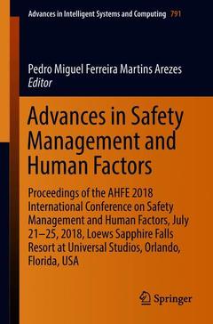 Couverture de l’ouvrage Advances in Safety Management and Human Factors