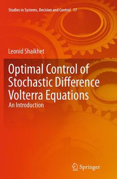 Couverture de l’ouvrage Optimal Control of Stochastic Difference Volterra Equations