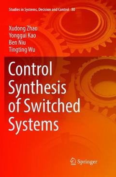 Couverture de l’ouvrage Control Synthesis of Switched Systems