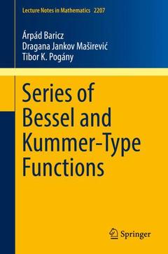 Couverture de l’ouvrage Series of Bessel and Kummer-Type Functions
