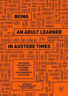 Couverture de l’ouvrage Being an Adult Learner in Austere Times