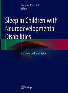 Couverture de l’ouvrage Sleep in Children with Neurodevelopmental Disabilities