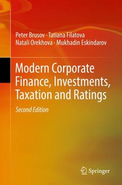 Couverture de l’ouvrage Modern Corporate Finance, Investments, Taxation and Ratings