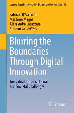 Couverture de l’ouvrage Blurring the Boundaries Through Digital Innovation