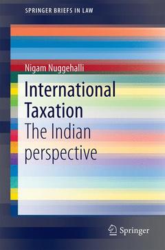 Couverture de l’ouvrage International Taxation