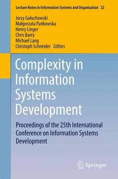 Couverture de l’ouvrage Complexity in Information Systems Development