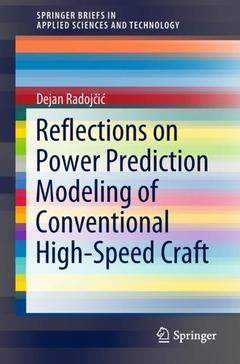 Couverture de l’ouvrage Reflections on Power Prediction Modeling of Conventional High-Speed Craft