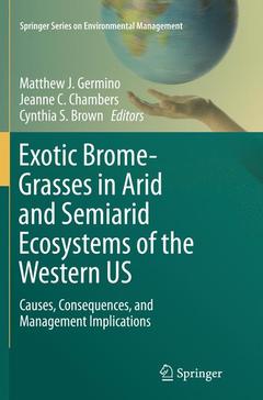 Couverture de l’ouvrage Exotic Brome-Grasses in Arid and Semiarid Ecosystems of the Western US