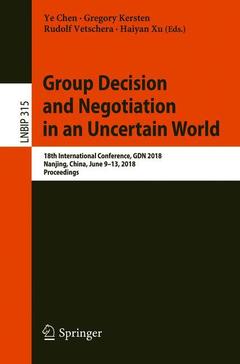 Couverture de l’ouvrage Group Decision and Negotiation in an Uncertain World