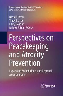 Couverture de l’ouvrage Perspectives on Peacekeeping and Atrocity Prevention