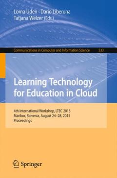 Couverture de l’ouvrage Learning Technology for Education in Cloud