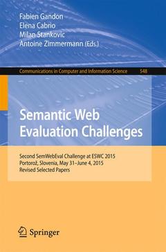 Couverture de l’ouvrage Semantic Web Evaluation Challenges