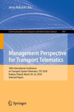 Couverture de l’ouvrage Management Perspective for Transport Telematics