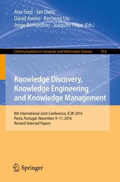 Couverture de l’ouvrage Knowledge Discovery, Knowledge Engineering and Knowledge Management