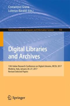 Couverture de l’ouvrage Digital Libraries and Archives