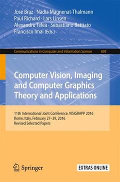 Couverture de l’ouvrage Computer Vision, Imaging and Computer Graphics Theory and Applications