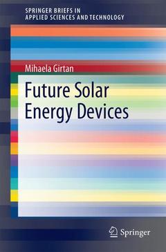 Couverture de l’ouvrage Future Solar Energy Devices