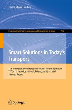 Couverture de l’ouvrage Smart Solutions in Today's Transport