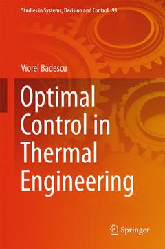 Cover of the book Optimal Control in Thermal Engineering