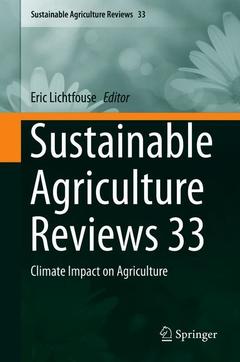 Couverture de l’ouvrage Sustainable Agriculture Reviews 33
