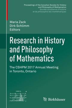 Cover of the book Research in History and Philosophy of Mathematics