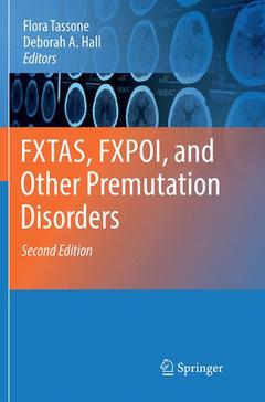 Couverture de l’ouvrage FXTAS, FXPOI, and Other Premutation Disorders