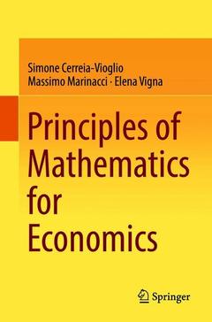 Couverture de l’ouvrage Principles of Mathematics for Economics