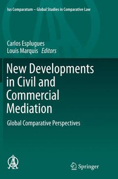 Couverture de l’ouvrage New Developments in Civil and Commercial Mediation