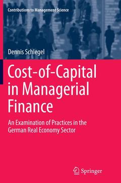 Couverture de l’ouvrage Cost-of-Capital in Managerial Finance