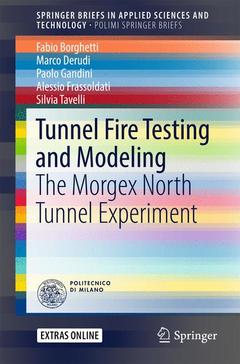 Couverture de l’ouvrage Tunnel Fire Testing and Modeling